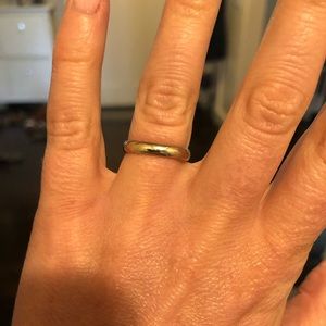 White Gold Band- Size 5